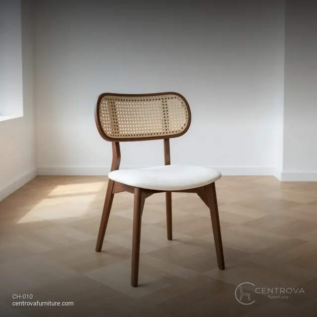 Vintage Chair Cafe Rattan Classic - Teak Wood Furniture Jepara