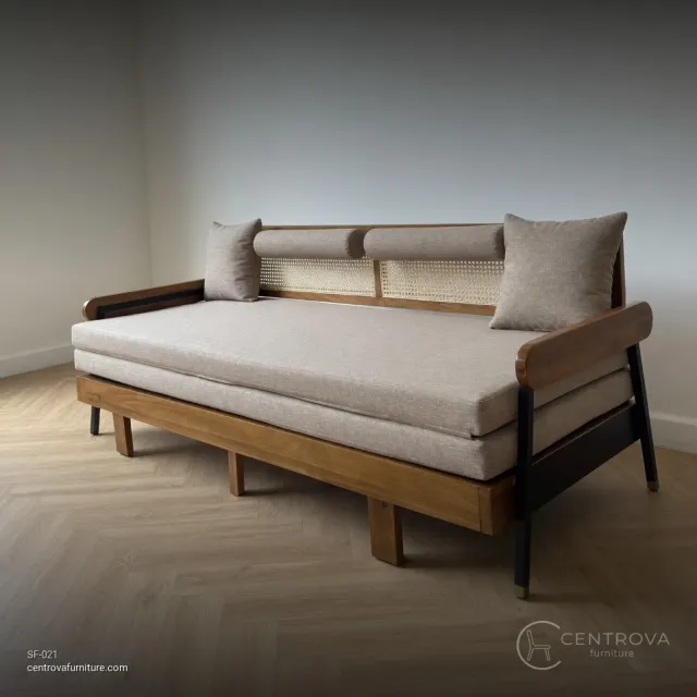 Sofa Bed Jati Minimalis - Furniture Kayu Jati Jepara