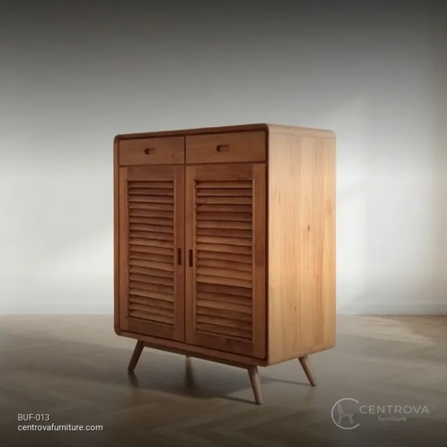 Shoe Rack Teak Wood Minimalist - Jepara Teak Furniture