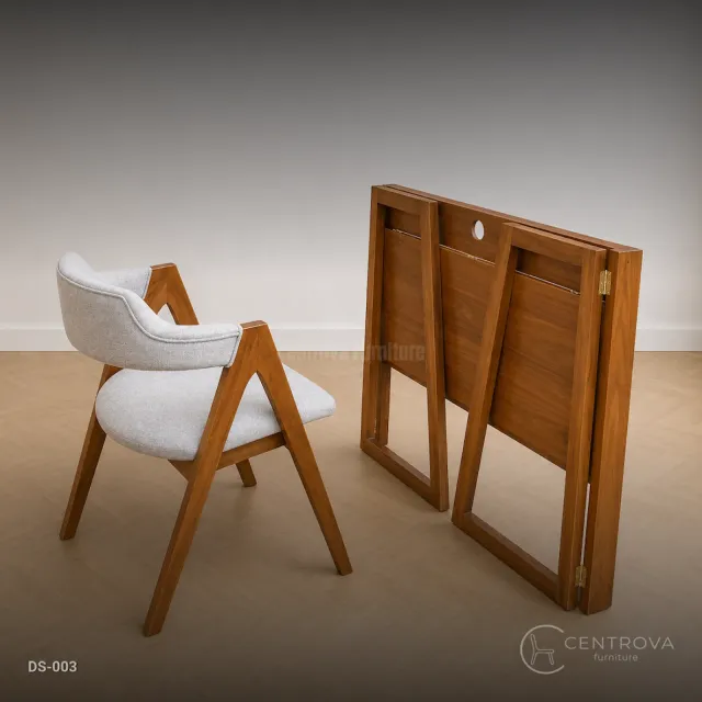 Meja Belajar Lipat Kayu Jati Solid Minimalis - Furniture Kayu Jati Jepara