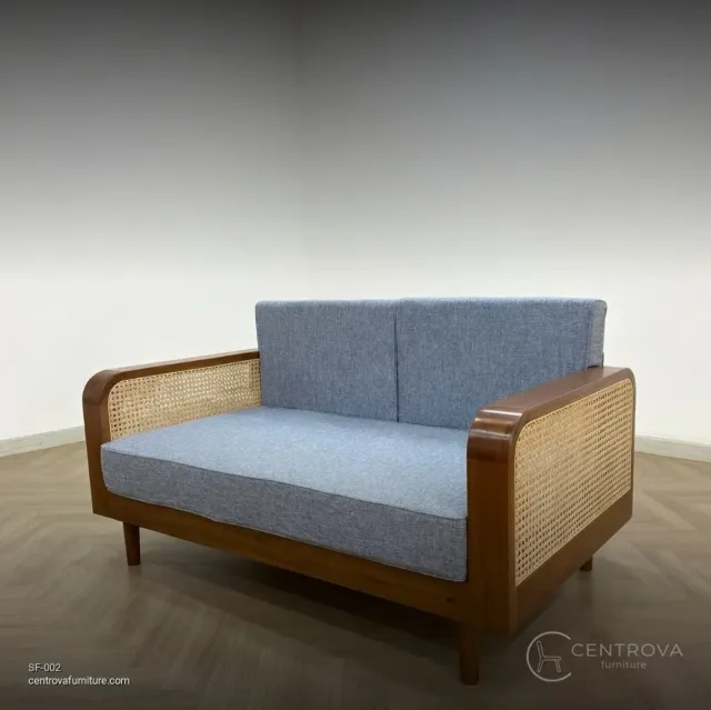 Living Room Sofa Set Rattan Teak Wood 321 - Teak Wood Furniture Jepara