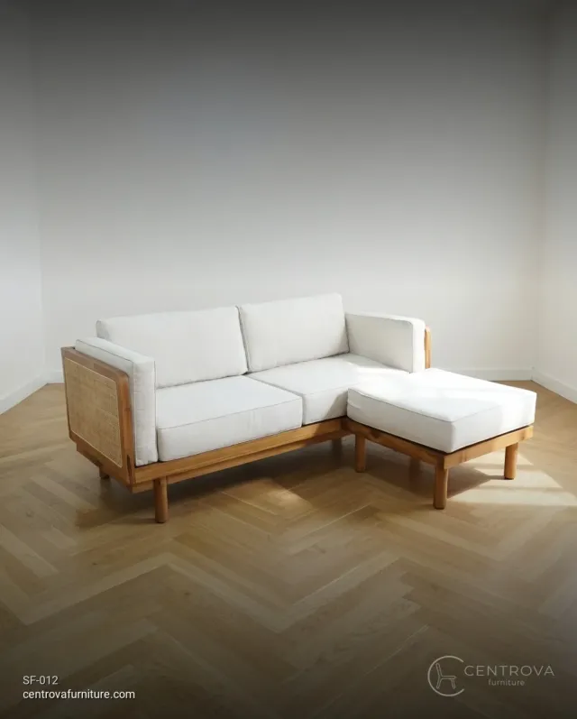 Sofa Teak Rattan - Teak Wood Furniture Jepara