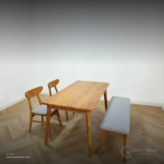 Dining Set Teak Wood Thick Slab 3cm - Teak Wood Furniture Jepara