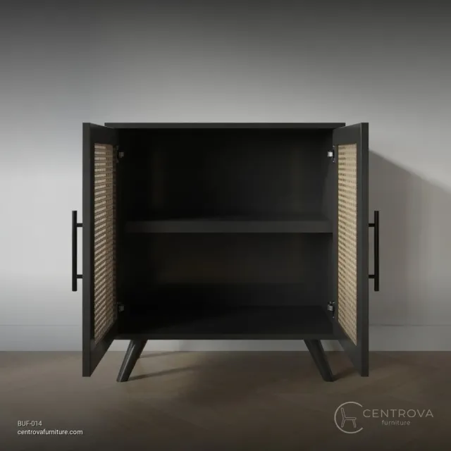 Buffet Cabinet Teak Rattan - Teak Wood Furniture Jepara