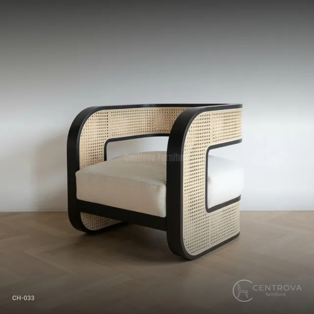 Kursi Sofa Rotan Minimalis Kayu Jati Solid - Furniture Kayu Jati Jepara