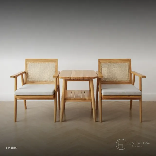 Set Kursi Teras Jati Rotan - Furniture Kayu Jati Jepara