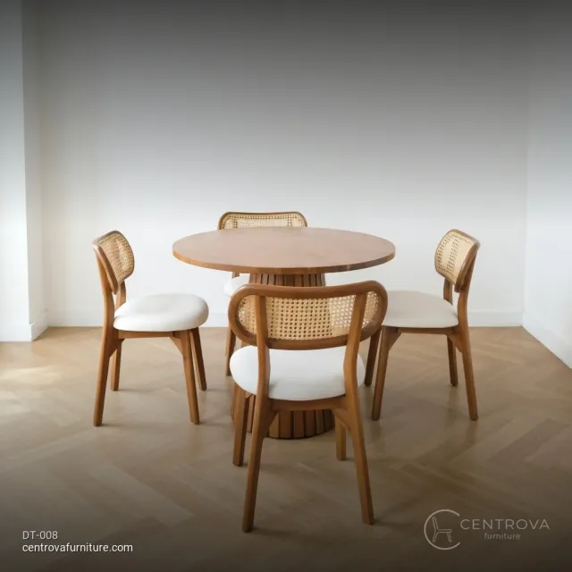 Dining Set Kayu Teak Rattan - Jepara Teak Furniture