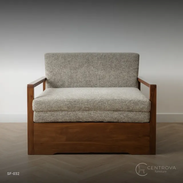 Minimalist Sofa Bed - Teak Wood Furniture Jepara