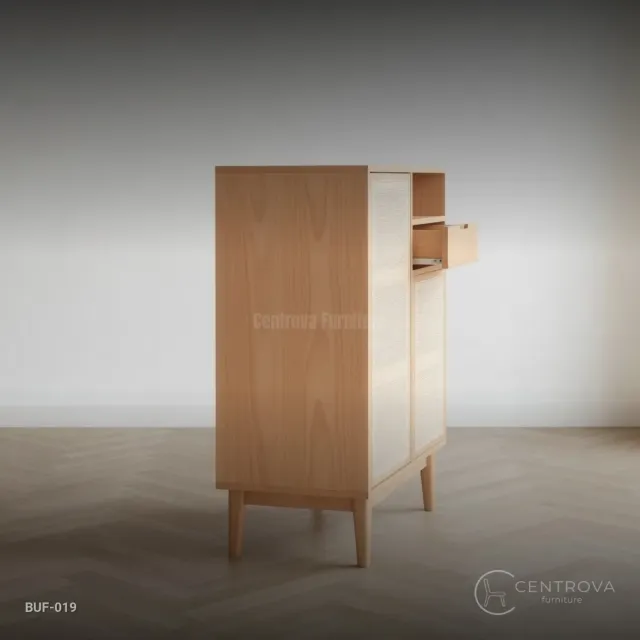 Teak Rattan Buffet - Jepara Teak Furniture