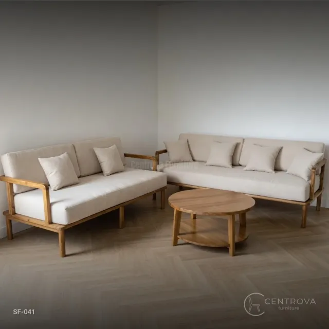 Set Sofa Minimalis Jati - Furniture Kayu Jati Jepara