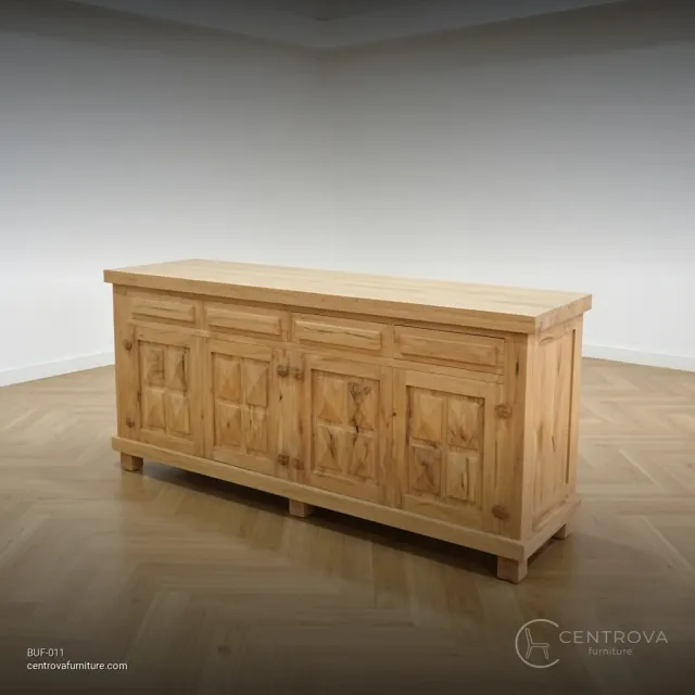 Buffet TV Console Pyramid Minimalist Teak - Jepara Teak Furniture