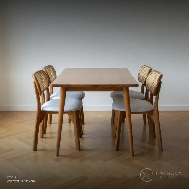 Dining Set Minimalist Rattan - Jepara Teak Furniture