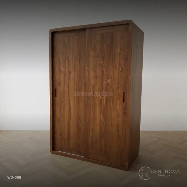 Minimalist Sliding Wardrobe - Jepara Teak Furniture