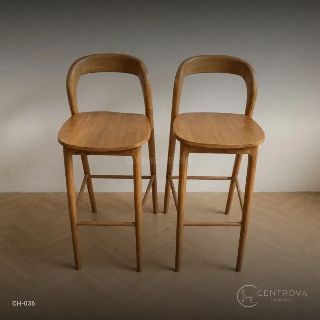 Kursi Bar Minimalis Kayu Jati Solid - Furniture Kayu Jati Jepara